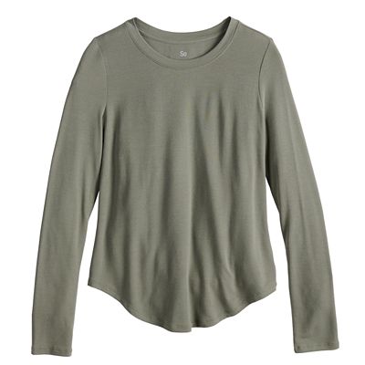 Juniors SO Favorite Crewneck Long Sleeve Tee