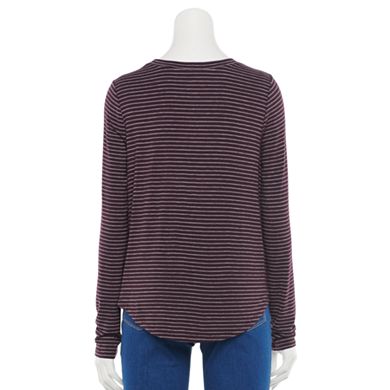 Juniors' SO® Favorite Crewneck Long Sleeve Tee