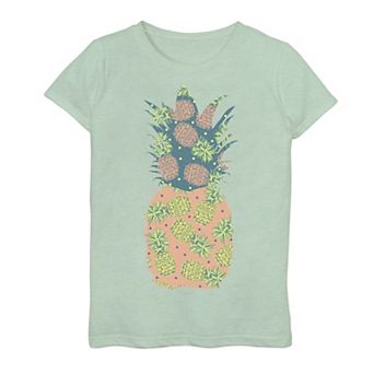 Girls 7-16 Pineapples In A Pineapple Design Graphic Tee