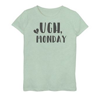 Girls 7-16 Ugh Monday Broken Heart Graphic Tee