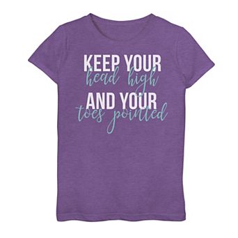 Girls 7-16 Keep Your Head High And Your Toes Pointed Dance Graphic Tee