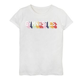 Girls 7-16 Fifth Sun Rainbow Gymnastics Text Graphic Tee