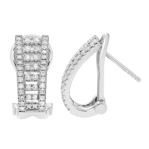 Kohls white gold hot sale hoop earrings