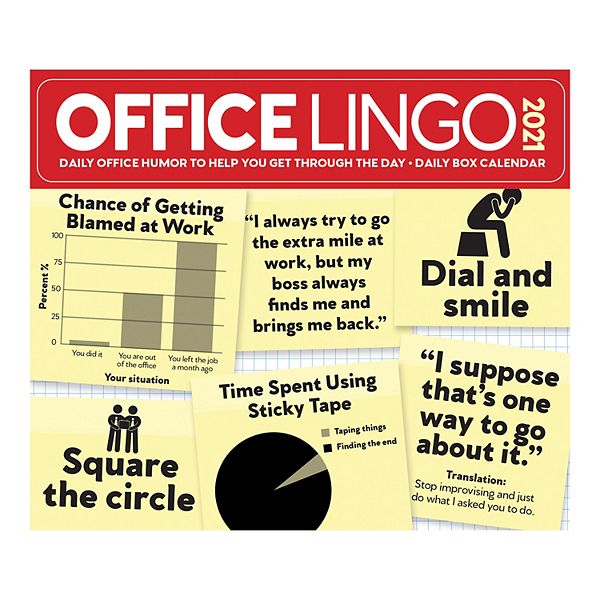 2021 Office Lingo Daily Calendar Table Decor