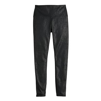 Women's Simply Vera Vera Wang High-Rise Faux Leather Shaping Leggings