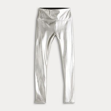 Women's Simply Vera Vera Wang High-Rise Faux Leather Shaping Leggings