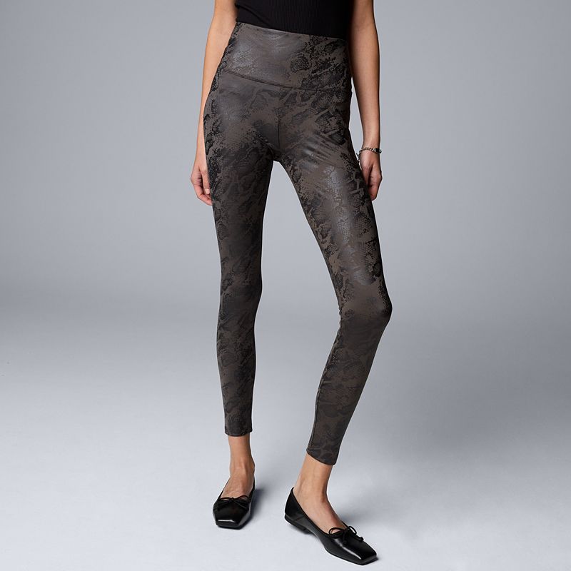 Kohls vera wang hot sale faux leather leggings