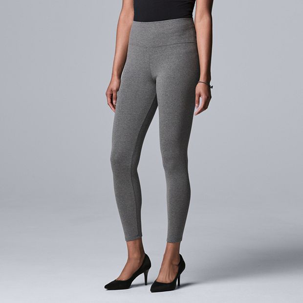 Womens Grey Simply Vera Vera Wang Leggings Pants - Bottoms, Clothing