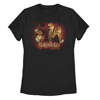 Juniors' Harry Potter And The Sorcerer's Stone Group Shot Distressed Tee