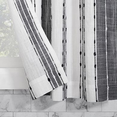 Archaeo Slub Texture Stripe Cotton Tier Curtain Pair