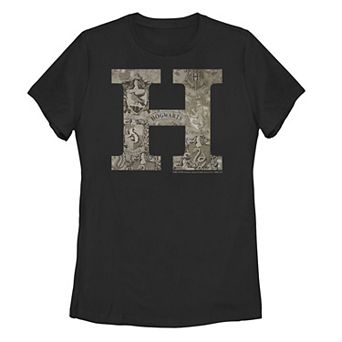 Juniors' Harry Potter Hogwarts "H" Crest Fill Tee