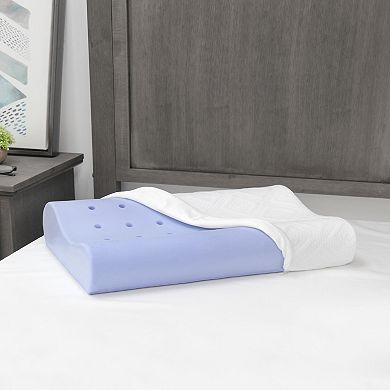Sensorpedic Contour Memory Foam Pillow For Side And Back Sleepers