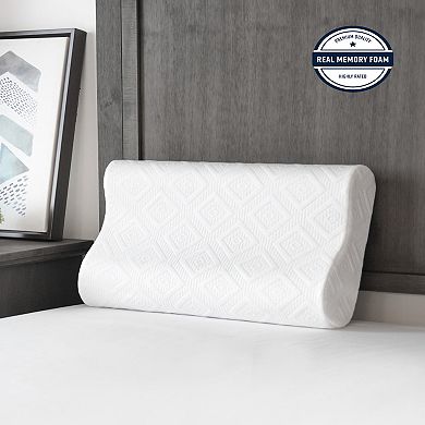 Sensorpedic Contour Memory Foam Pillow For Side And Back Sleepers