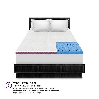 Sensorpedic 2" Advanced Cool Transcend Memory Foam Bed Topper