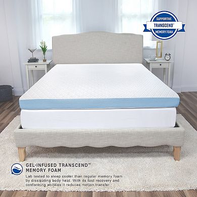 Sensorpedic 4" Supreme Gel Cooling Transcend Memory Foam Bed Topper