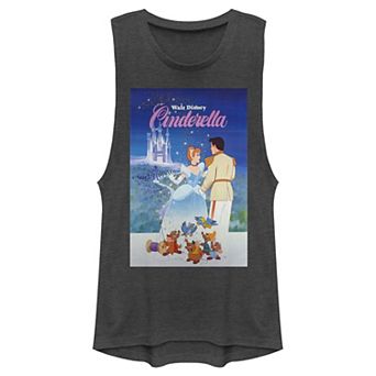 Disney's Cinderella Juniors' Classic Movie Poster Muscle Tank Top