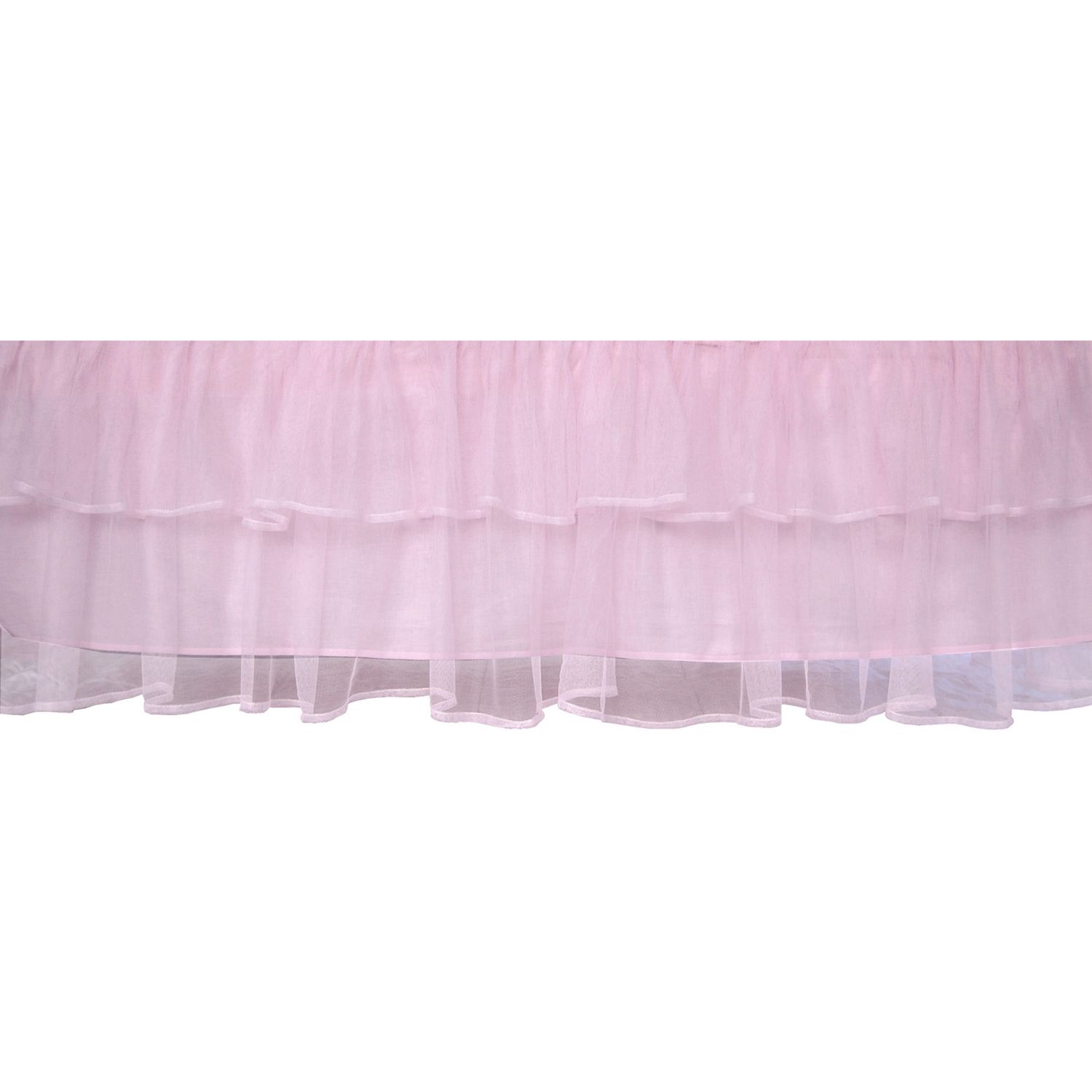 pink tulle crib skirt