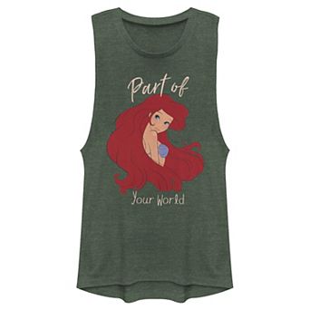 Disney's The Little Mermaid Juniors' Ariel Your World Muscle Tank Top