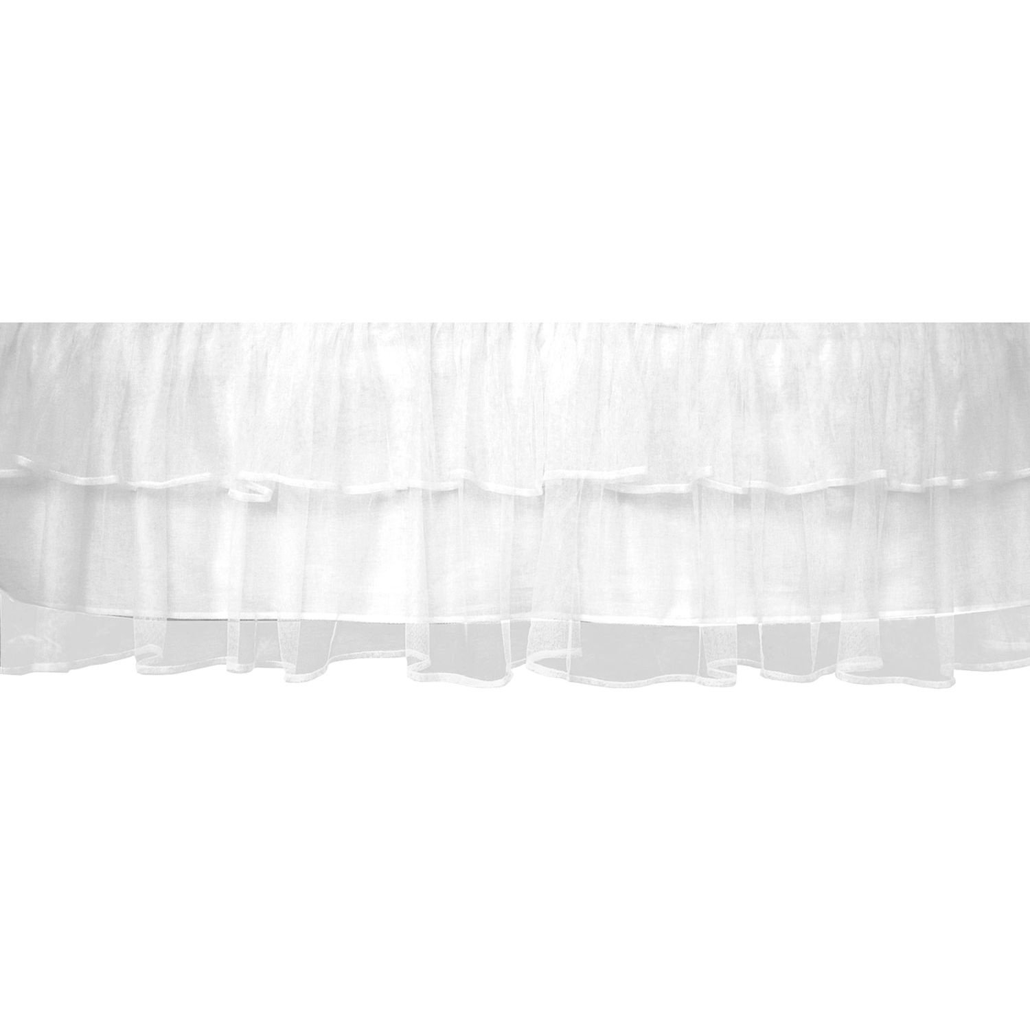 white lace crib skirt