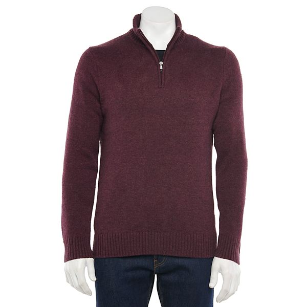 Men's Sonoma Goods For Life® Solid Quarter-Zip Sweater