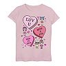 Girls 7-16 L.O.L. Surprise! Valentine's Day Candy Hearts Graphic Tee