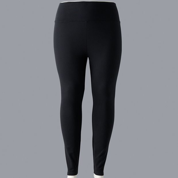 Simply Vera Vera Wang Black Leggings Size 1X (Plus) - 50% off