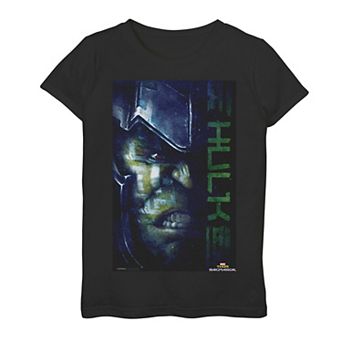 Girls 7-16 Marvel Thor Ragnarok Hulk Gladiator Half Profile Graphic Tee