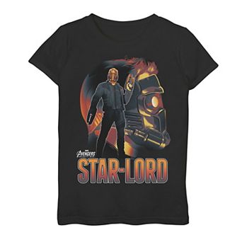 Girls 7-16 Marvel Infinity War Star-Lord Head Profile Graphic Tee