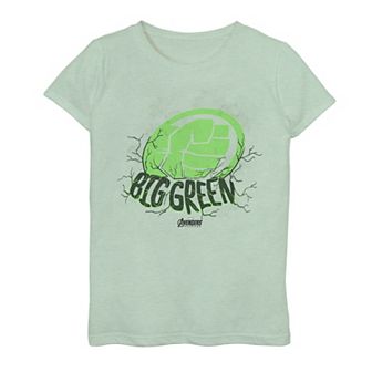 Girls 7-16 Marvel Avengers Endgame Hulk Big Green Stamp Graphic Tee