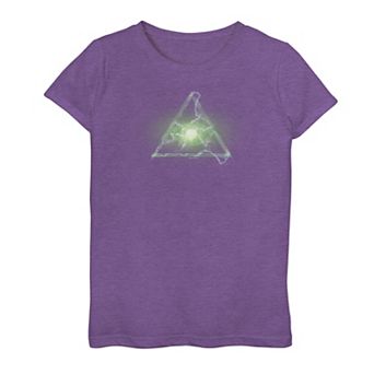 Girls 7-16 Marvel Spider-Man Far From Home Green Eye Triangle Logo Graphic Tee