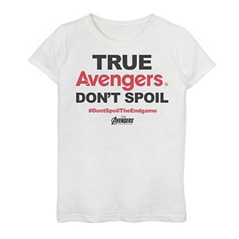Girls 7-16 Marvel Avengers Endgame True Avengers Don't Spoil Graphic Tee