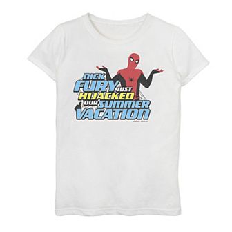 Girls 7-16 Marvel Spider-Man Far From Home Hijacked Summer Portrait Graphic Tee