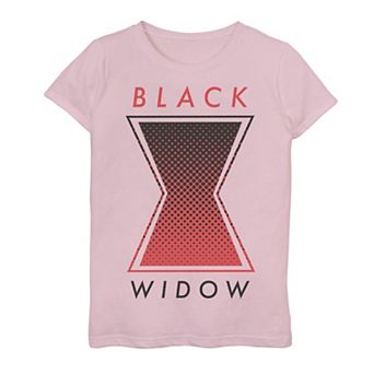 Girls 7-16 Marvel Black Widow Halftone Logo Graphic Tee