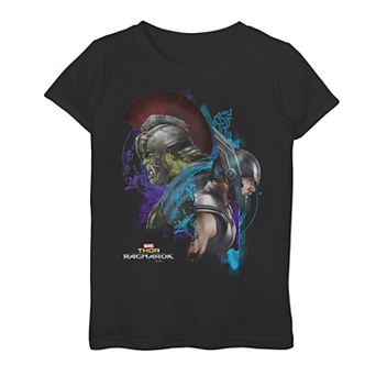 Girls 7-16 Marvel Thor Ragnarok Hulk Side Profile Game Faces Graphic Tee
