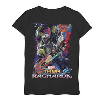 Girls 7-16 Marvel Thor Ragnarok Hulk Neon Pop Poster Graphic Tee