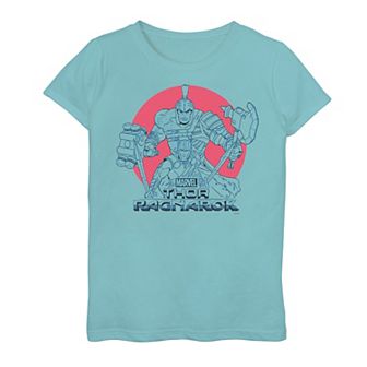 Girls 7-16 Marvel Thor Ragnarok Hulk Battle Stance Dot Burst Graphic Tee