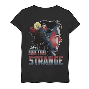 Girls 7-16 Marvel Infinity War Dr. Strange Head Profile Graphic Tee