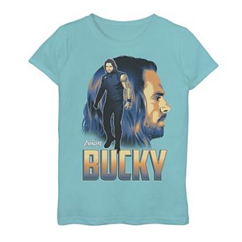 Girls 7-16 Marvel Infinity War Bucky Big Head Profile Graphic Tee