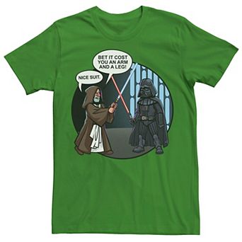 Men's Star Wars Darth Vader & Obi-Wan Kenobi Nice Suit Text Tee