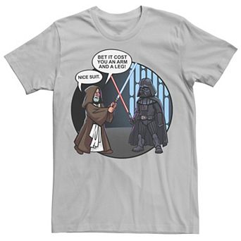 Men's Star Wars Darth Vader & Obi-Wan Kenobi Nice Suit Text Tee