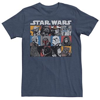 Men's Star Wars Comic Style Character Boxes Tee