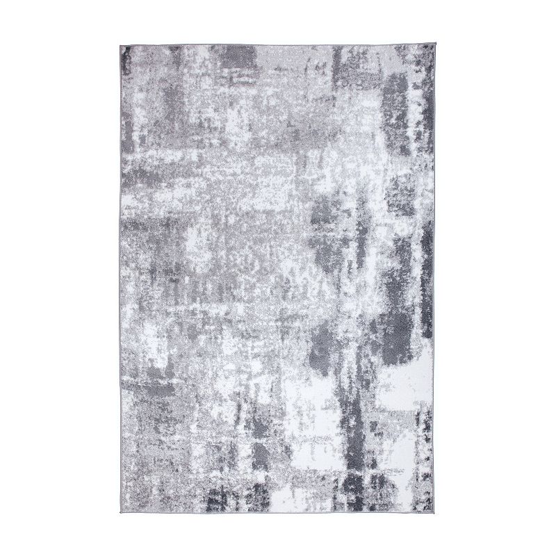 World Rug Gallery Wynn Abstract Rug, Grey, 3X5 Ft