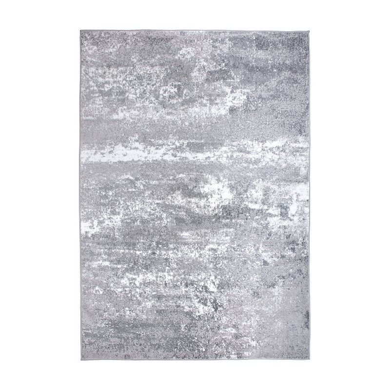 World Rug Gallery Moderns Shades Abstract Gray 2 x7  Indoor Runner Rug