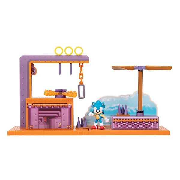 GREEN HILL ZONE Sonic The Hedgehog 10 Piece Playset FIGURE INCLUDED Sonic  Figure 192995403932