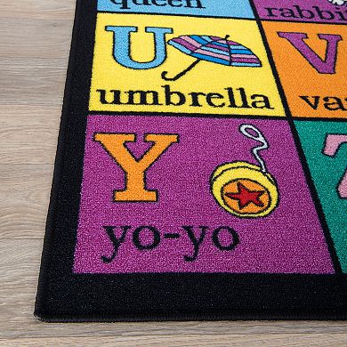 World Rug Gallery Educational Alphabet Kids Rug