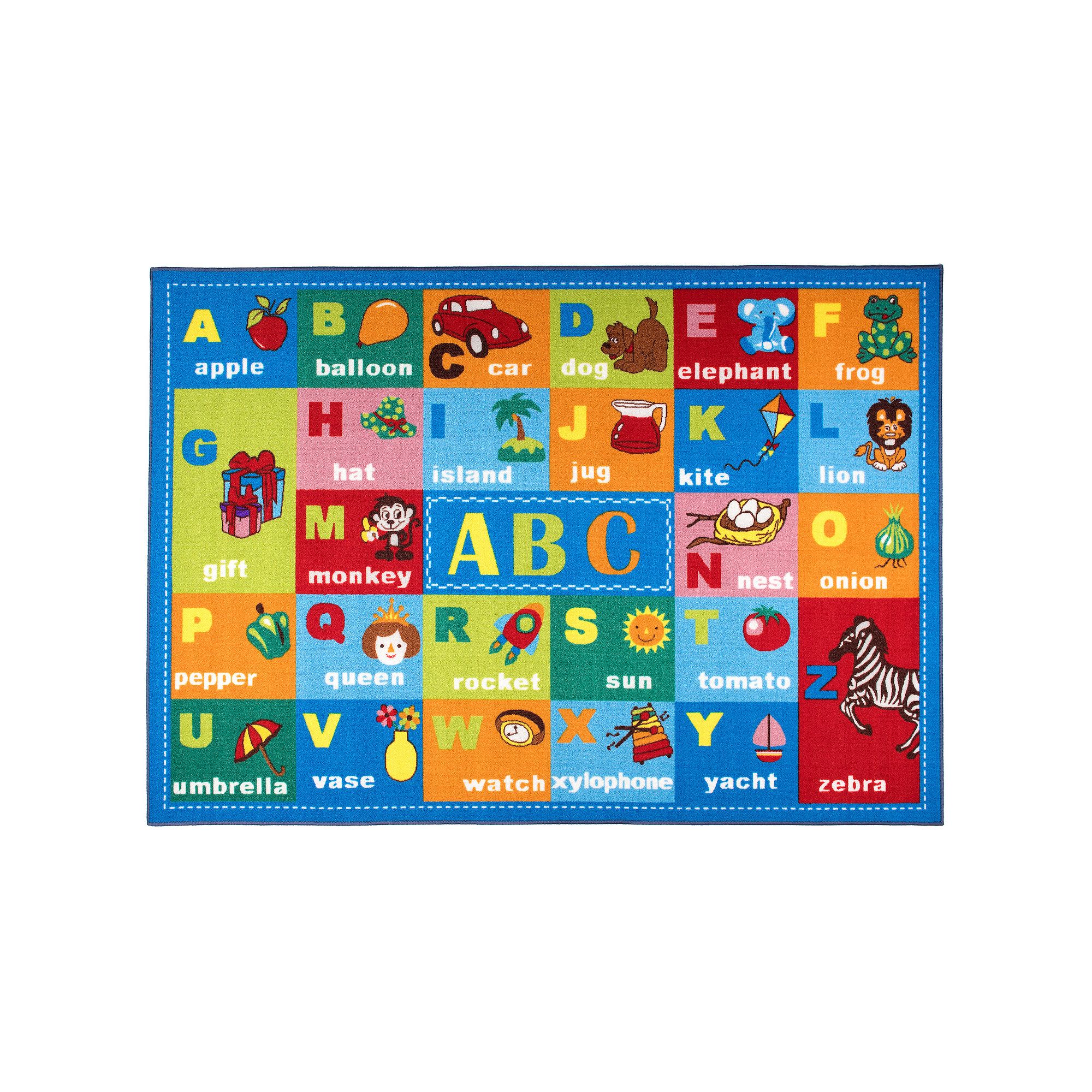 World Rug Gallery Alphabet Youth Rug, Multi None