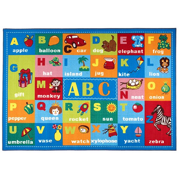 World Rug Gallery Educational Alphabet Kids Rug