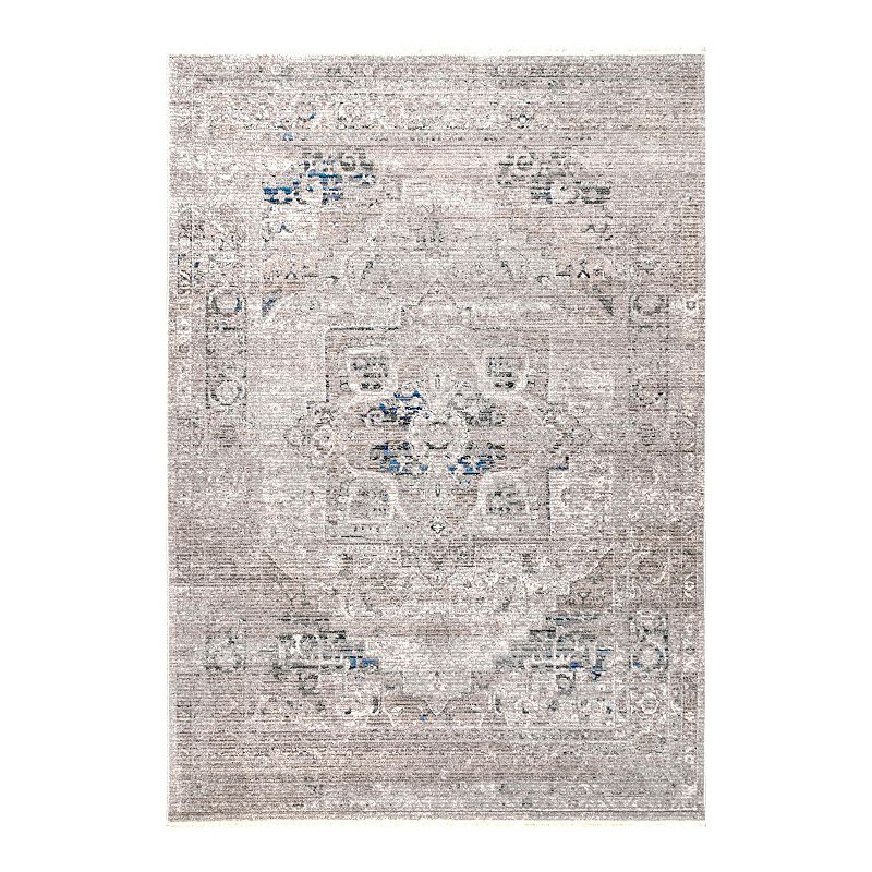 nuLOOM Jayden Cardinal Medallion Area Rug, Grey, 8X10 Ft