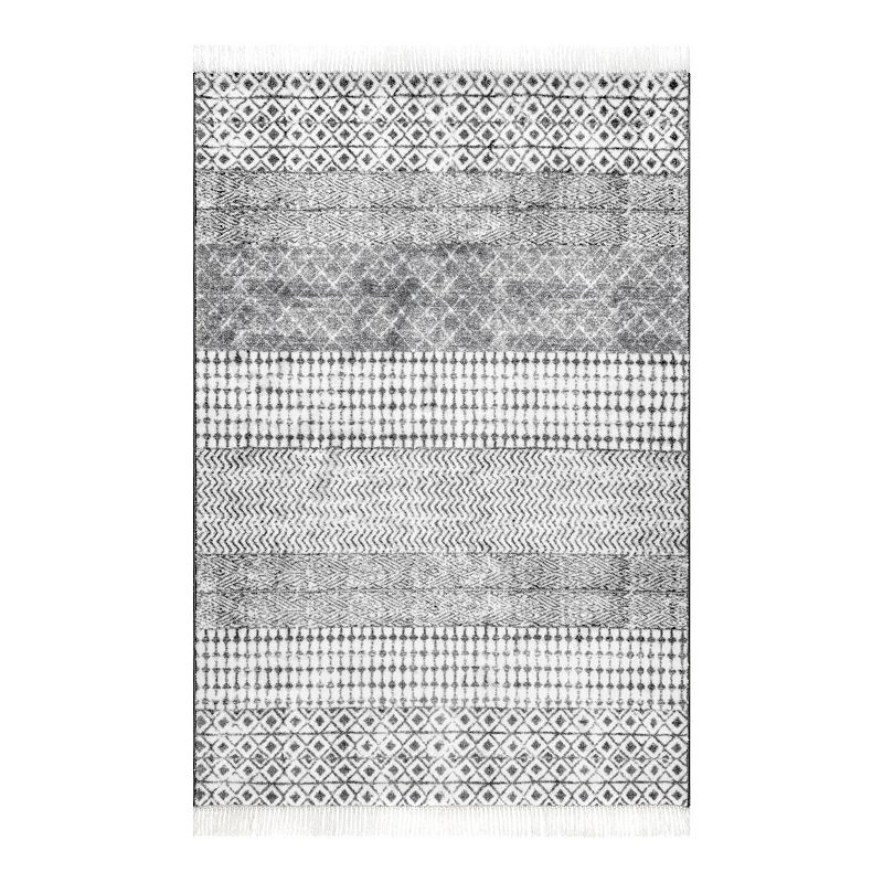 nuLOOM Ellison Glen Striped Area Rug, Grey, 5X8 Ft