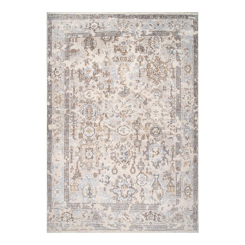 nuLOOM Kendra Hand Knotted Floral Medallion Area Rug, Multicolor, 6X9 Ft